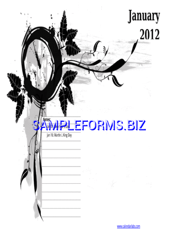 2012 Monthly Templates With Us Holidays and Picture Background doc pdf free